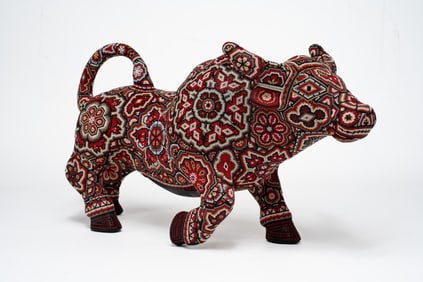 Chroma, American 1953 - , Red Bull, Mixed Media and Glass Beads