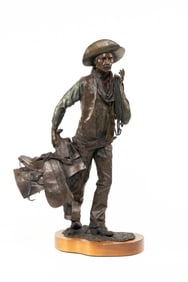 Daro Flood, American 1954 - 2017 , The Mustanger, Bronze Sculpture