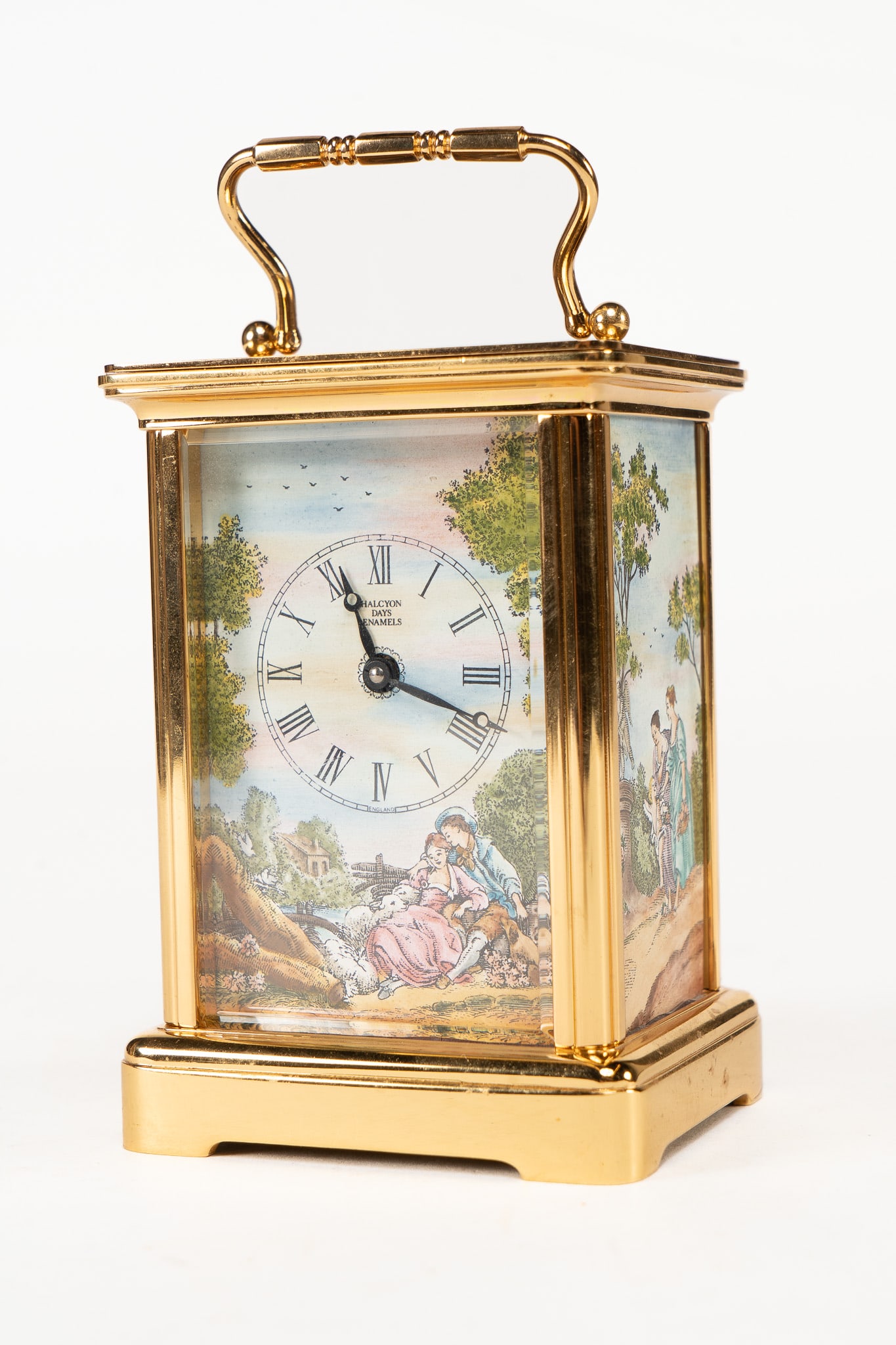 Enamel and Gilt Metal Halcyon Days Carriage Clock (1 of 5)