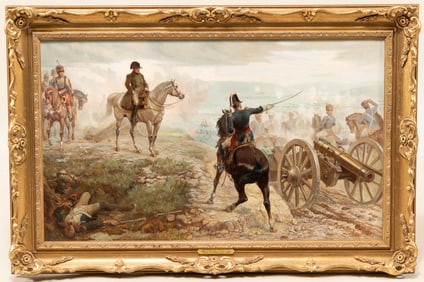 William H. Sullivan, English 1870 - 1908 , Napoleon at Austerlitz, Oil on Canvas