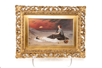 19th Century Berlin K.P.M. Porcelain Plaque Depicting Hagar and Ishmael by Emanuel Krescenc Liska