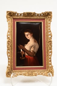 19th Century KPM Porcelain Plaque, R Dittrich, Good Night