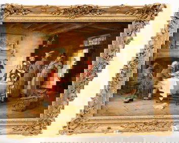 Margaret Dovaston, British 1884 - 1954 , An Early Start, Oil on Canvas