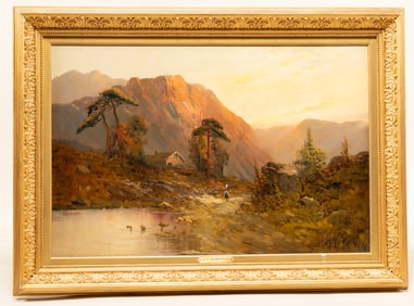 Alfred Fontville de Breanski, British 1877 - 1957, Landscape, Oil on Canvas