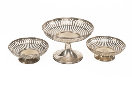 Set of 3 Sterling Silver Baskets