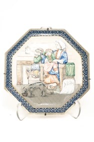 French Faience HB Quimper Large Tray