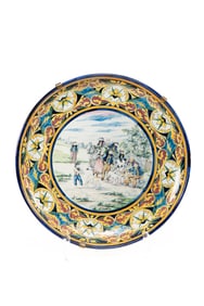 Large French Faience HB Quimper Decorative Tray
