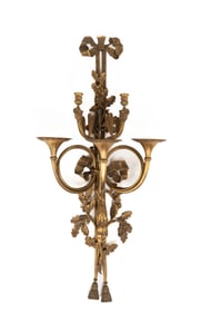 Antique Louis XIV-Style Bronze Wall Sconce
