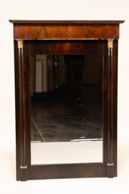 19th Century Empire Style Mahogany Pier Mirror