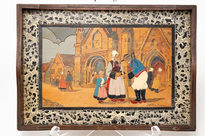 Lot of 6 Pieces of Breton Woodenware