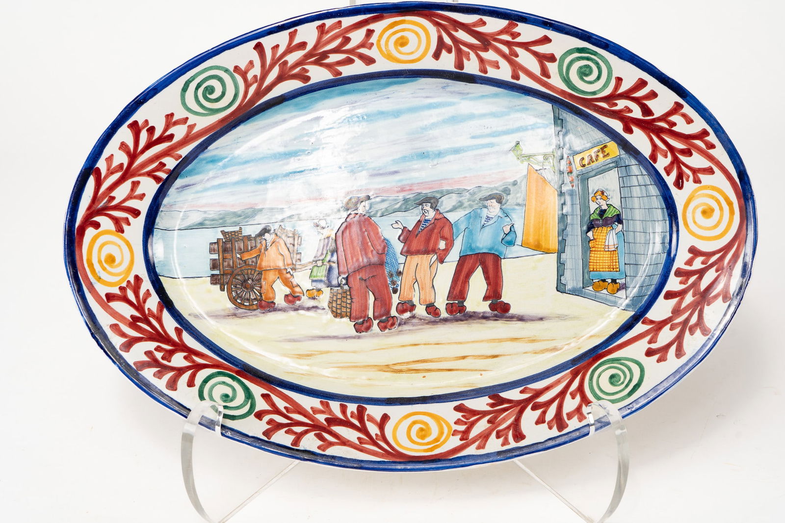 French Faience HB Quimper Platter (1 of 3)