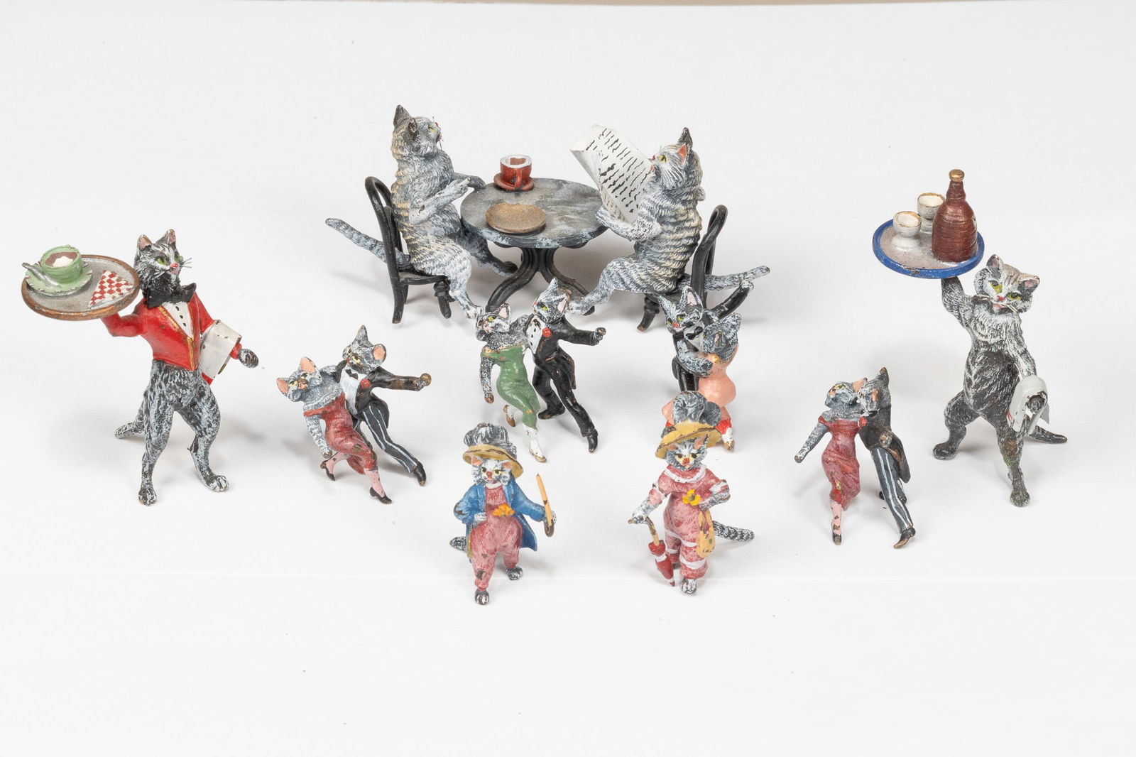 Vienna Austria Bronze Cats in a Restaurant (1 of 7)