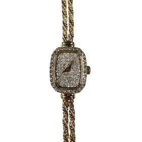 Ladies Vintage Croton Gold & Diamond Wristwatch