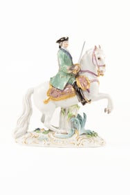 Antique Meissen Porcelain Catherine II on Horseback
