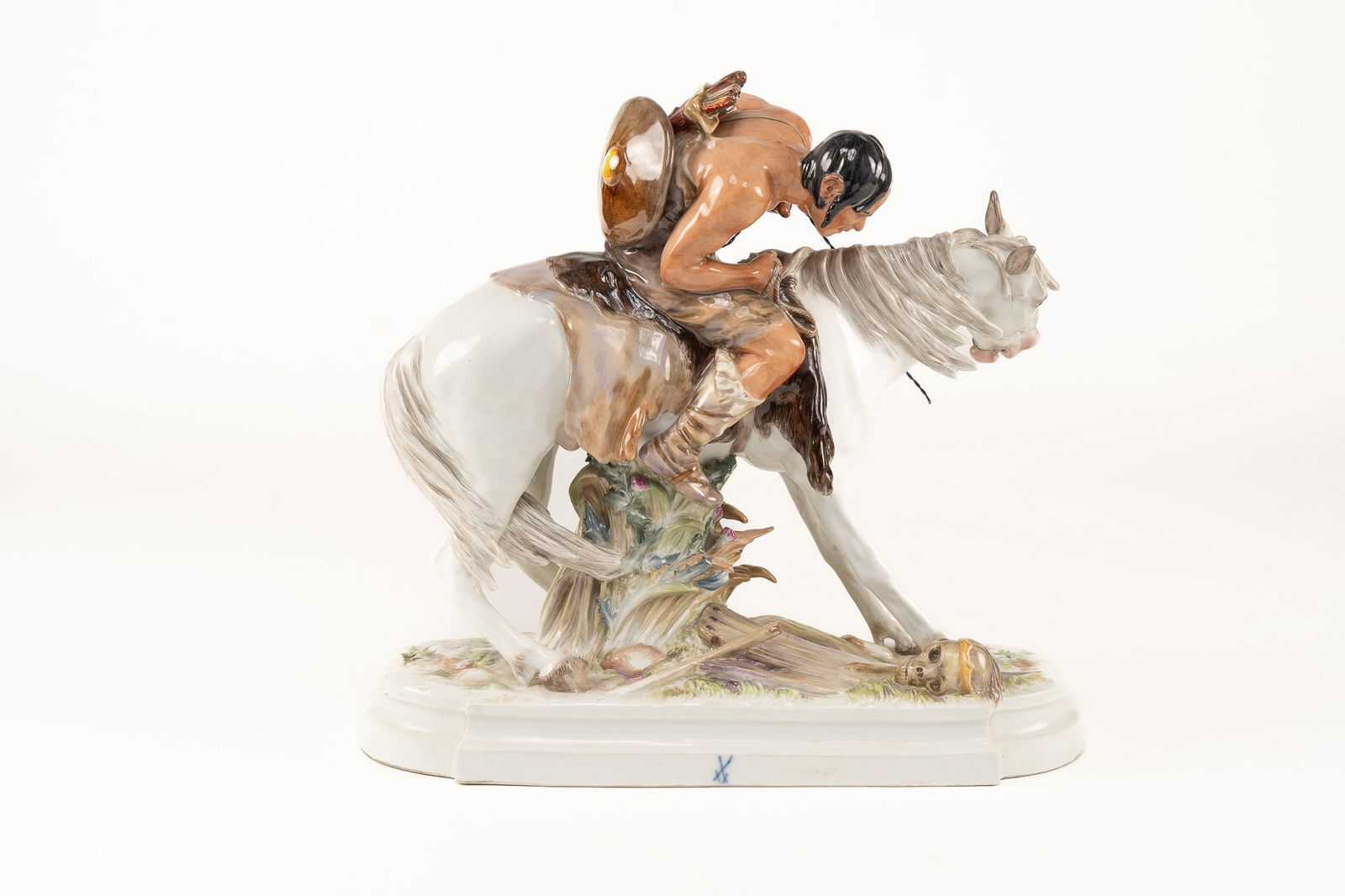 Antique Meissen Porcelain Figure of an Indian on Horseback (1 of 4)