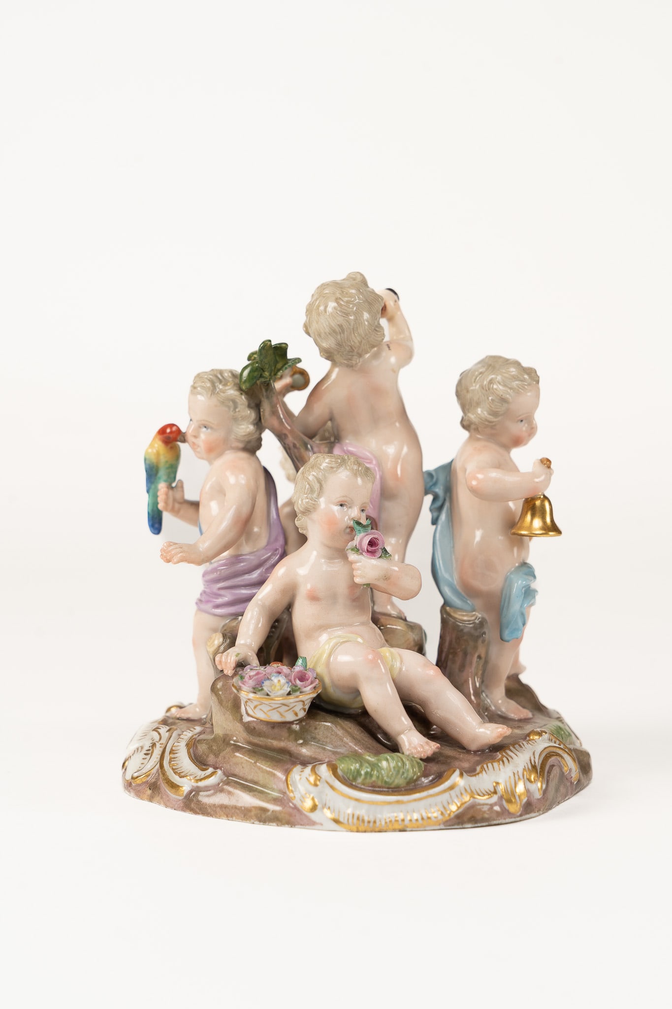 Pair of Meissen Porcelain Cherub Putti Figures (1 of 4)