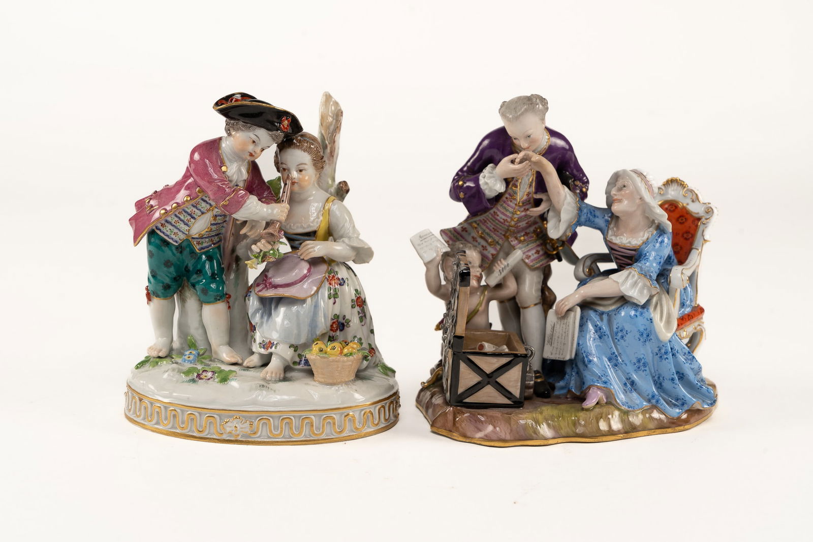 Pair of Meissen Porcelain Figurines (1 of 8)