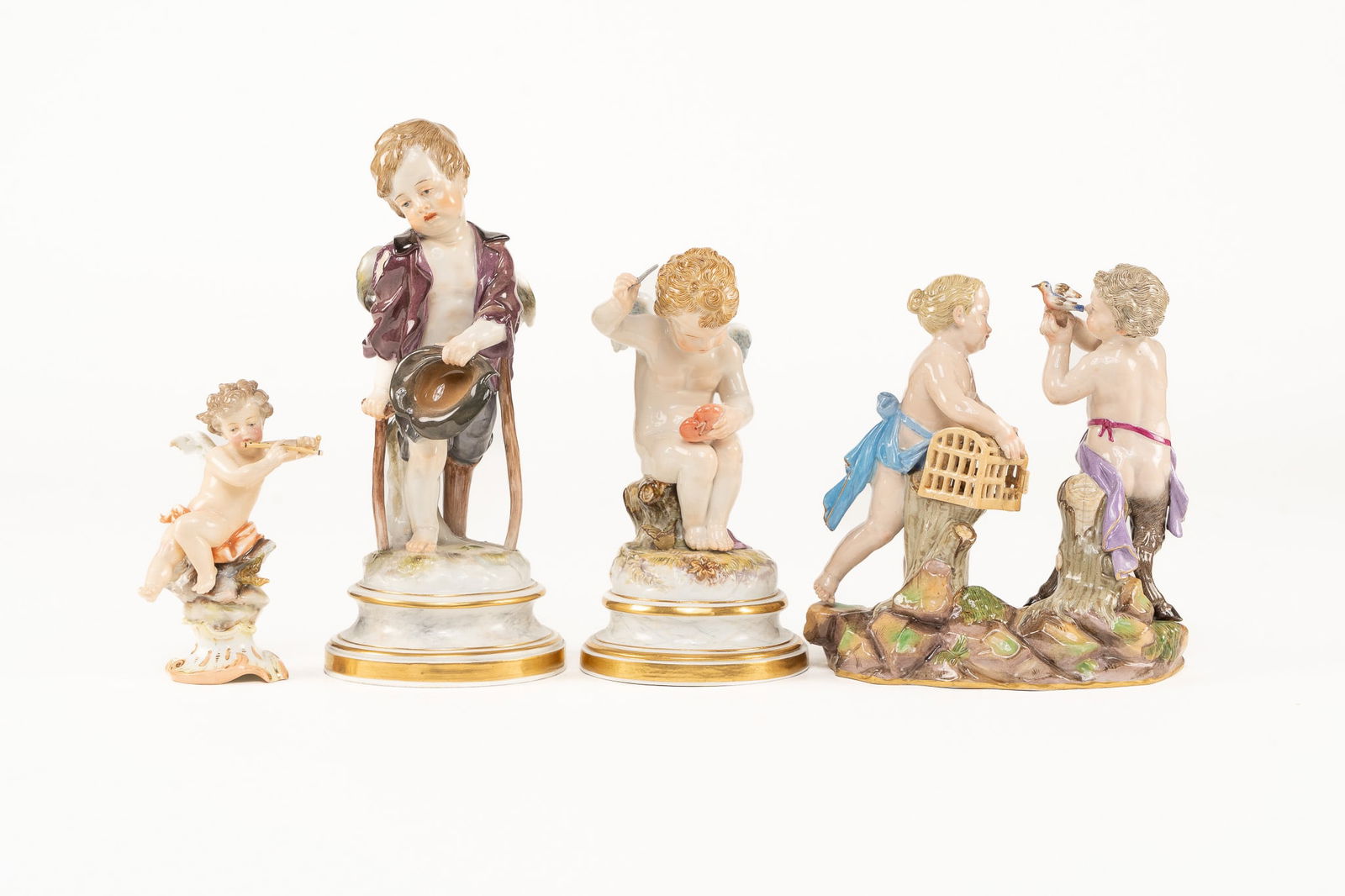 Lot of 4 Meissen Porcelain Cherub Figures (1 of 12)