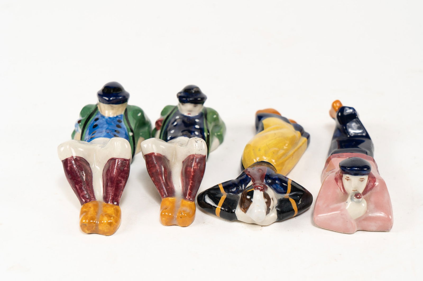 Lot of 4 French Faience Henriot Quimper Maillard Laying Figures (1 of 3)