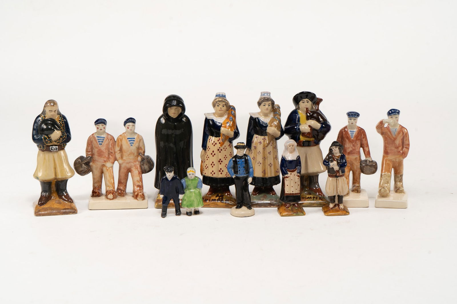 Lot of 12 Assorted French Faience Quimper Figures (1 of 7)