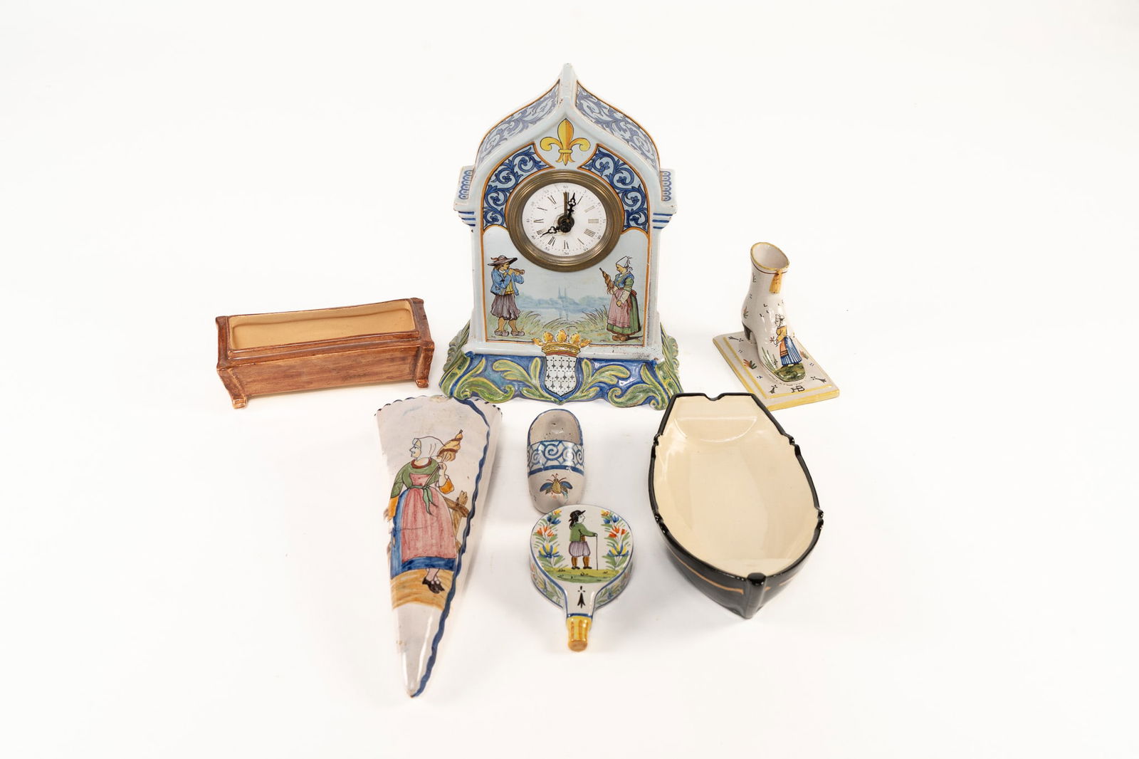 Lot of 7 Assorted French Faience Quimper Pieces (1 of 20)