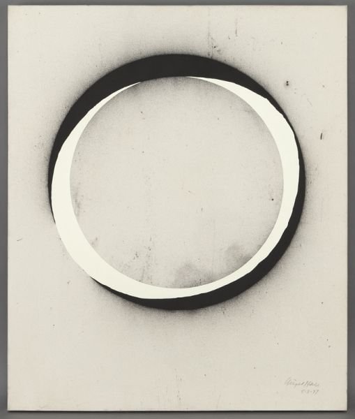 Nigel Hall, "5.3.97" acrylic and charcoal on: Nigel Hall, "5.3.97" acrylic and charcoal on canvas, 1997. Signed and dated lower right "Nigel Hall 5.3.97". Canvas: 36''H x 30''W; Unframed. Provenance: Annely Juda Fine Art, London (label on reverse