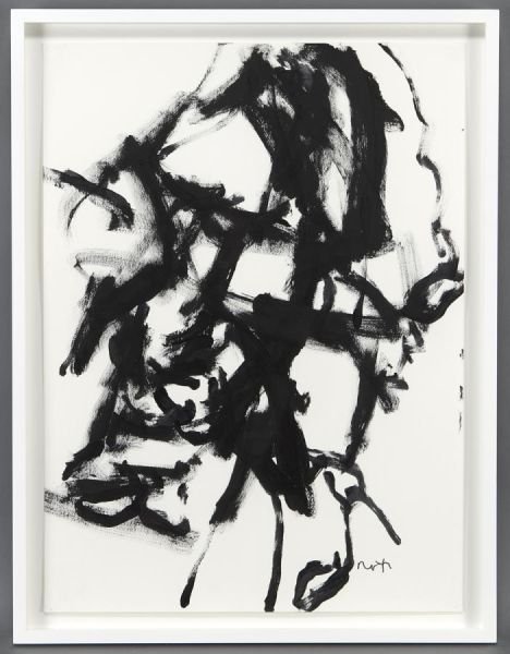 Jack Roth, "Untitled" acrylic on paper, 1981.: Jack Roth, "Untitled" acrylic on paper, 1981. Signed lower right "Roth". Sheet: 30"H x 22"W; Frame: 33.75"H x 25.75"W. Jack Roth (American/New York, 1927-2004) was an Abstract Expressionist painter wh