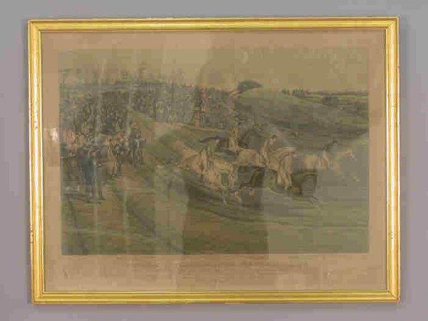 English racing print titled