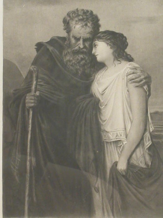 Intaglio print titled "Oedipus and - 2