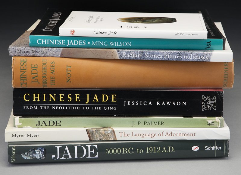 (8) Books on Chinese jade including:: (8) Books on Chinese jade including: Jade (Palmer, 1968), Jade 5000 B.C. to 1912 A.D.: A Guide for Collectors (Veleanu, 2004), The Language of Adornment: Chinese Ornaments of Jade, Crystal, Amber and 