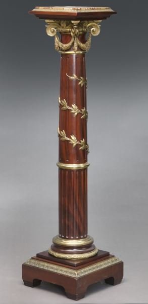 Louis XVI style ormolu mounted pedestal (1 of 8)