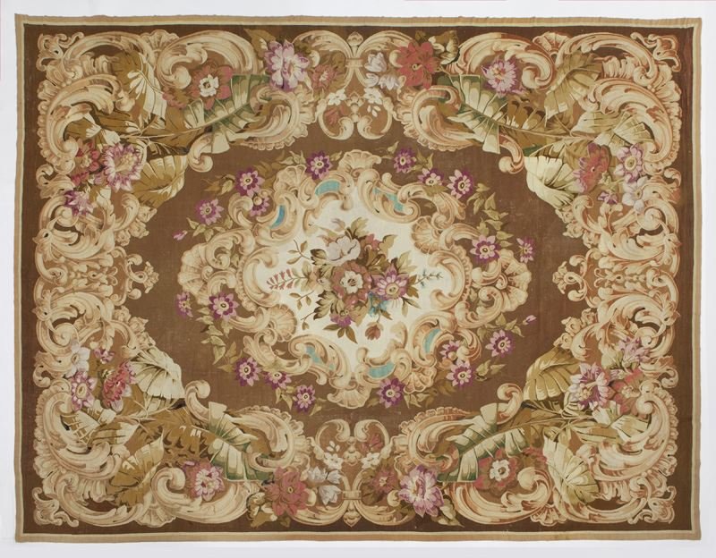 19th C. handmade Aubusson carpet, (1 of 6)