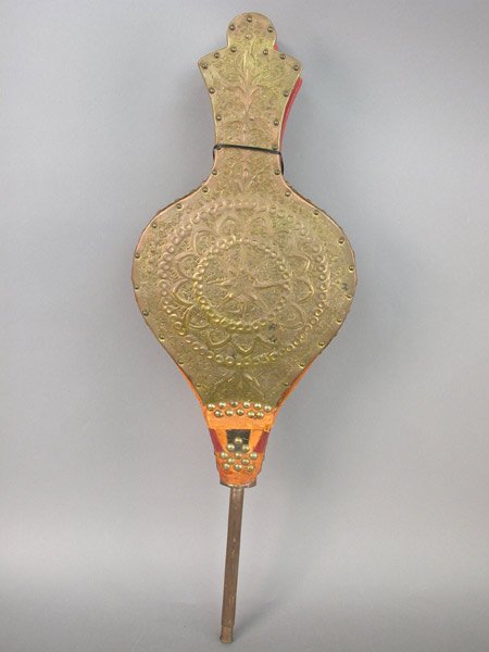 Mid 19th century bellows with embossed b