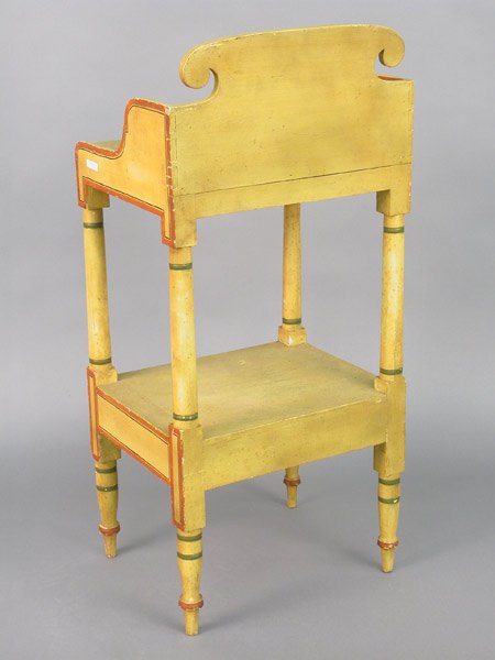 Handpainted wash stand, original yellow - 2