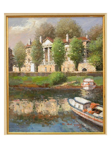 Oil on canvas in parcel gilt frame. Imp - 2