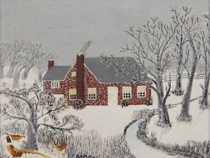 Grandma Moses, "Home" oil on Masonite, 1944. (1 of 6)