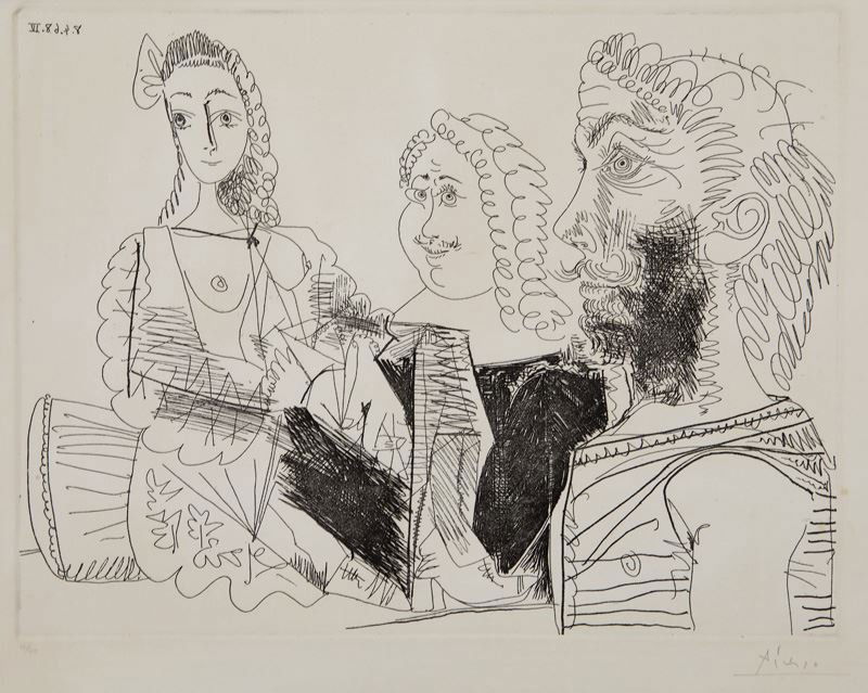 Pablo Picasso, "Homme en Gilet afghan songeant au (1 of 4)
