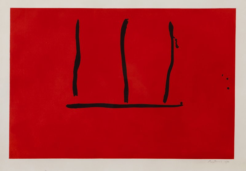Robert Motherwell, "Untitled" color aquatint and (1 of 6)