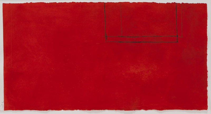 Robert Motherwell, "Red Open with White Line" (1 of 5)