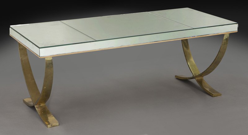 Art Deco mirrored rectangular coffee table (1 of 6)
