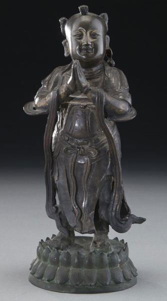 Chinese Ming style bronze figure (1 of 6)