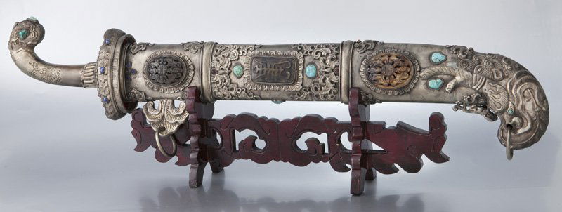 Chinese-Mongolian jade mounted sword (1 of 8)