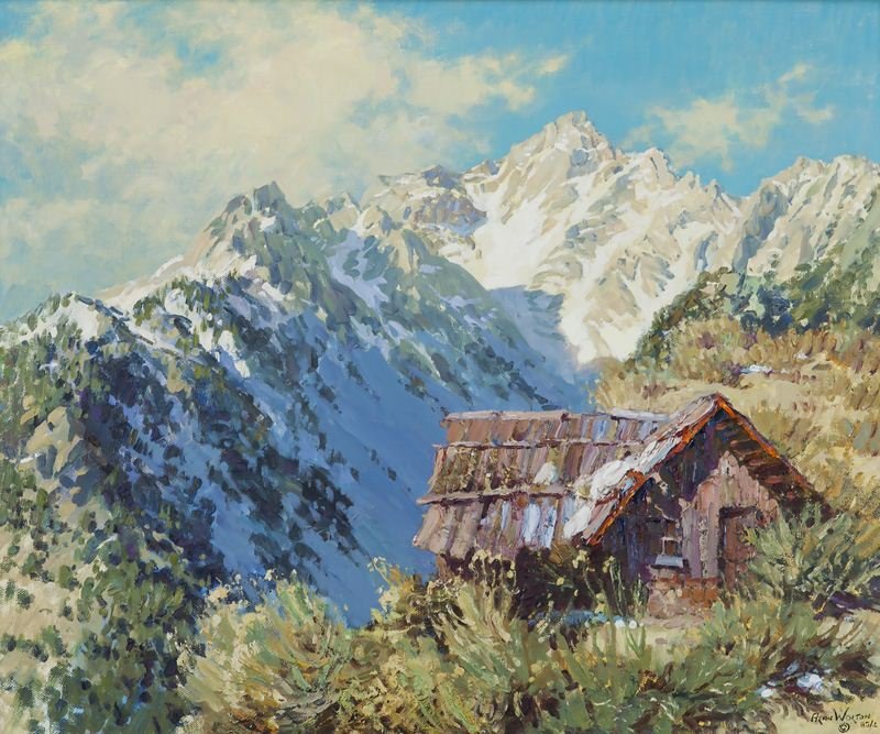 Alan Wolton, "Lone Pine Peak, Sierra Nevada" oil (1 of 6)