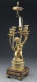 French bronze 5-light candelabra mounted as a lamp - 2
