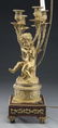 French bronze 5-light candelabra mounted as a lamp - 4
