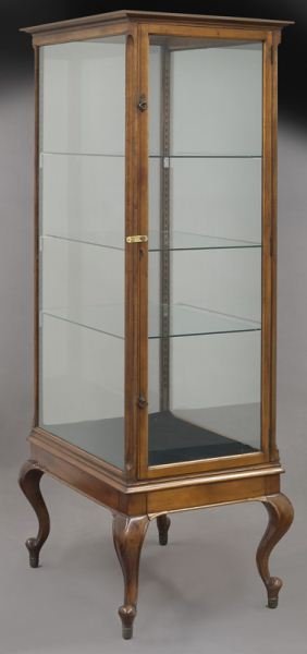 Mahogany display cabinet with glass top (1 of 8)