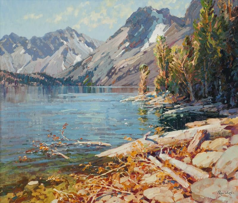 Alan Wolton, "Logs on Green Lake, High Sierras" (1 of 7)