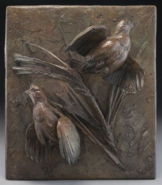 Walter Matia, "Pine Spirits" relief bronze (1 of 7)