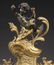 French Louis XV style gilt bronze mantel clock, - 6