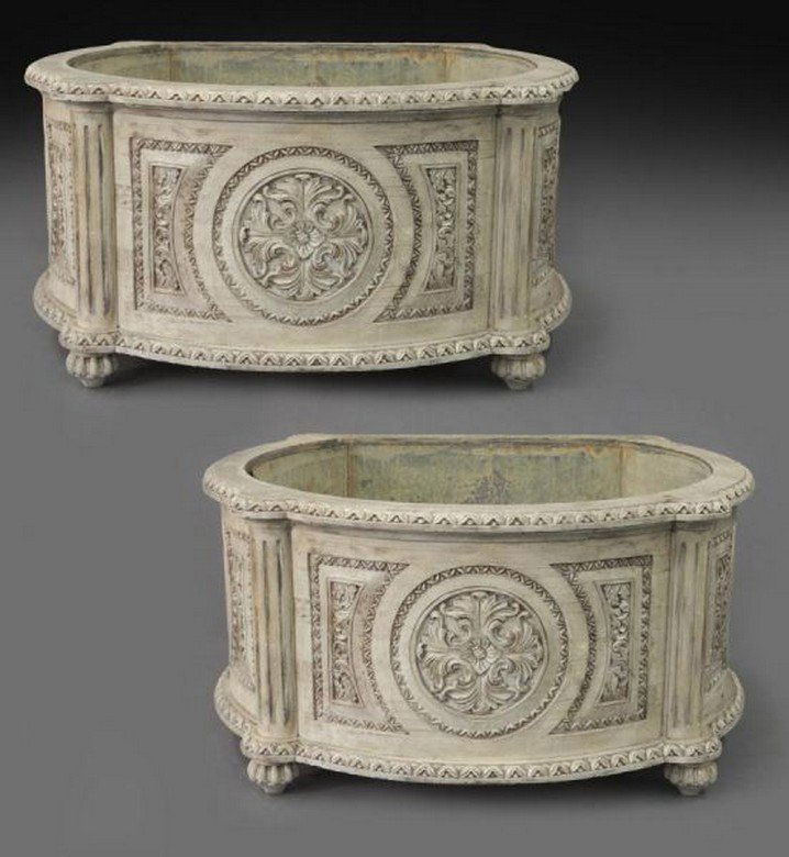 Pr. 19th C. provincial painted planters, (1 of 7)